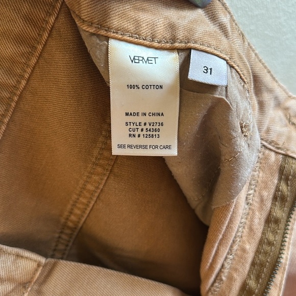 VERVET BY FLYING MONKEY High Rise Distressed Tan Jeans - Picture 11 of 15